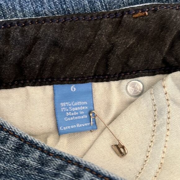 Simply Vera Vera Wang Size 6 Blue Stretch Denim Jeans Bootcut Westerncore - Picture 6 of 10